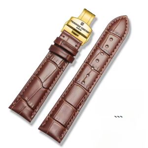 Frederique Constant Watch Band Leather Buckle for Men And Women Elegant Classic FC303 FC315 285 20mm Middle Thickness Flat Interface