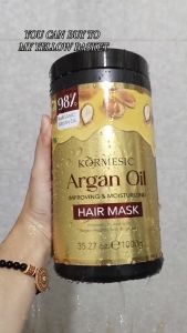 Kormesic Masker Rambut 98% Argan Oil 1Kg Perawatan Rambut Kering Rusak Diwarnai Keriting