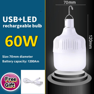 LIKHA Rechargeable Light LED 5 Mode USB Emergency Light Rechargeable Waterproof Bulb Outdoor Camping Dimming Portable Lantern Rechargeable Light Portable Lamp