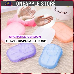 20pcs AntiVirus Travel Disposable Soap Paper Tablet Boxed Soaps Thin Sheets Hand Wash Travel Carry Sabun Kertas