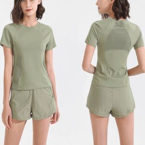 Women Gym Yoga Wear Sport High Waist Short Pocket Run Women Sportswear Fitness Outfi Push Up Quick Drying Summer Sport Clothing