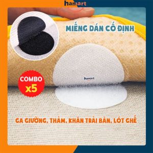 Combo 5 Miếng Dán Cố Định Chống Trượt Cho Thảm Lót Ghế Ga Giường