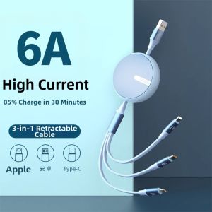 ZILAIXIU | Fast Charging Stretchable 3-in-1 Charging Cable 120W