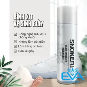 Chai Vệ Sinh Giày Bình Xịt Tạo Bọt Tuyết Làm Sạch Và Tẩy Trắng Giày Dép Túi Xách Ghế Sofa Đồ Da