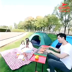 SPEEDS Tenda Camping Gunung Mendaki Army Dom Loreng Camo 2-3 Orang Dengan Alas Tenda Anti Air 018-13