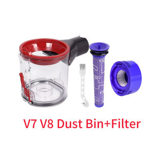 For Dyson V6 V7 V8 V11 V15 V10 V12Slim Vacuum Cleaner Dust Bin And Filter Replacement Canister Bin HEPA Filter Accessories