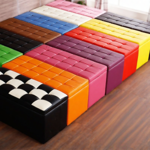 Rectangular Leather Multifunction Storage Bench