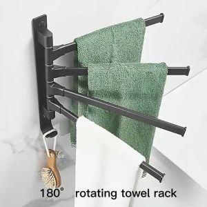 2024 FM TOKO COD / LARIS BARANG 3 STROKE RAK PENGERING GANTUNG HANDUK  FREE AKSESORIS model:5525-NO.3-1 warna:hitam Bahan: Aluminium+Besi size:33*34*5cm*1set masalah kualitas produk Penggantian gratis.