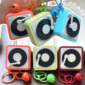 Creative Retro Recorder Shaped Keychain Can Record Voice Play Music Backpack Pendant Keyring Small Valentines Day Gift