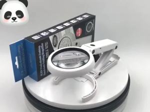 Đèn Kính Lúp Đọc Sách Di Động Với 8 Đèn LED Độ Phóng Đại 5X 11X Kính Đôi Có Chân Đế Gấp Kính Lúp Cầm Tay Dùng Để Sửa Chữa