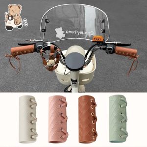 Universal Electric Vehicle Handlebar Grips Sweat Absorbent Non-Slip Battery Car Brake Handle Covers Heat Insulated Breathable