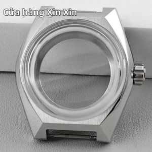 Vỏ Đồng Hồ Cơ 41mm Với Kính Cong Bằng Thép Không Gỉ Tương Thích Với Bộ Máy NH34 NH35 NH36 NH38 4R35 4R36 Dành Cho Mặt Số 33mm