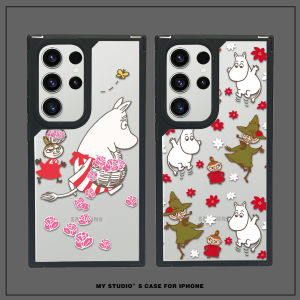 Moomin Cartoon Acrylic Phone Case Full Cover Protection for Samsung Galaxy A55 S24+ S23FE Anti-Fall Shell Creative Digital Accessories
