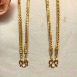 สร้อยคอลายซีตรอง(สี่เสา)พ่นทรายหัวจรวด ความยาว 2024 นิ้ว เทียบเท่า 2 บาท ชุบทอง สีสวยเหมือนจริง ใส่ออกงานได้ รูปถ่ายจากสินค้าจริง