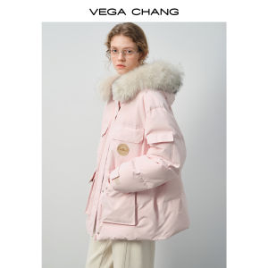 VEGA CHANG | Áo Phao Nữ Công Sở Màu Hồng Ấm Áp