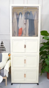 พับเก็บ ตู้เสื้อผ้า 【ความกว้าง 68 CM】ตู้เสื้อผ้าเด็ก ตู้เสื้อผ้าผู้ใหญ่ ตู้เก็บของขนาดใหญ่ กันฝุ่น กันน้ำ ทนทาน มาพร้อมล้อ ติดตั้งง่าย ตู้เก็บของอเนกประสงค์ความจุสูง2-4 ชั้น ปลอดภัยและทนทาน สไตล์โมเด