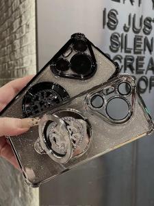 Ultra Protective Silicone Gyro Stand for Huawei Pura80 pro Mate60 Full Lens Coverage Anti-Fall Shockproof Soft Silicon Case