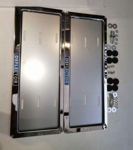 Deflector vehicle license Car Plate frame with ACRYLIC Cover Stainless Steel car plate Protector holder casing Deflector number