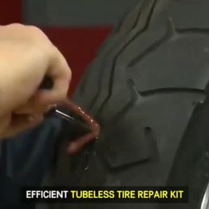 ชุดปะยางรถยนต์ฉุกเฉิน ปะยางมอเตอร์ไซค์ ใช้กับยางแบบไม่ใช้ยางใน ชุดปะยางแทงไหม