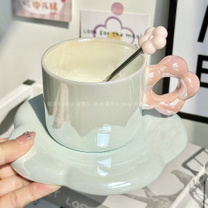 Cute Flower Creative Ceramic Coffee Mug Macaroon Colorful Womens Style Birthday Gift Resistant to Breakage in Foam Box