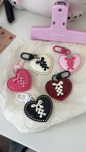 Bestella💗Gantungan Kunci Pita Y2K Berbentuk Hati/Liontin Ransel Anak Perempuan/Gantungan Kunci Busur COD