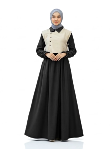 Gamis Wanita Dewasa Orinaura Megana#3 Dress + Outer Bisa Dilepas