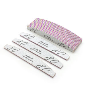 80Grit Heavy Duty Nail Files Washable Nail Emery Boards for Removing Acrylic Nails Shaping Thick Nails Durable Manicure Tools
