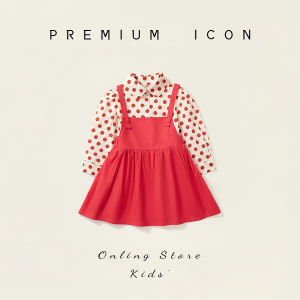 เดาว่าฉันรักคุณมากแค่ไหนชุดการแสดงสำหรับเด็กเต้นรำสำหรับพ่อแม่และลูกกระโปรงเอี๊ยมสำหรับเด็กหญิงชุดสองชิ้นเสื้อเชิ้ตลายจุดสีแดง