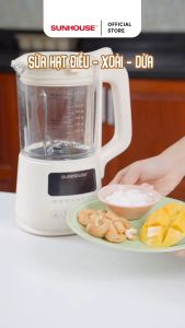 MÁY LÀM SỮA HẠT ĐA NĂNG 8IN1 SUNHOUSE SHD5261 - Dung tích 1000ml Hẹn giờ lên đến 24h Bảo hành 12 tháng