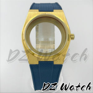 Electroplated Watch Case 40mm PRX Stainless Steel Diving Case + Silicone Strap Sapphire Glass Suitable For NH35 Movement 10ATM
