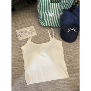 Sweet Spicy Ice Silk Strap Vest Women Summer Mambos Style Outdoor Wear Short U-Neck Top Fashionable Slim Fit Single Piece