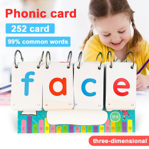 Phonics Learning Flash Cards Alphabet Letter Spelling Toy Calendar English Word Vocabulary Builder Flip Cards Develop Language Reading Skills Educational Learning Tool for Kids Preschooler Promotes Logical Thinking Problem-Solving Skills Teacher Aid