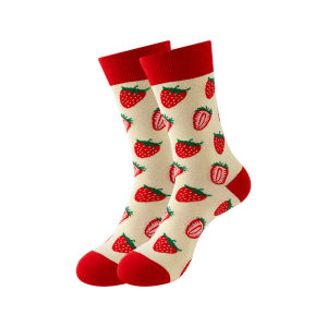 THEMULE | Summer Striped Printed Colorful Crinkled Mid-calf Socks