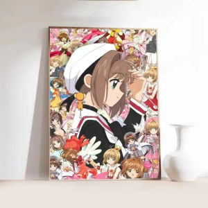 Bandai | 5D DIY Diamond Painting Kit Cardcaptor Sakura Anime Art Full Drill Rhinestone Mosaic Wall Decor Craft Kit Home Gift Frameless