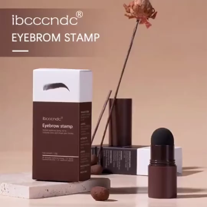 Eyebrow Powder Stamp Long Lasting Waterproof Eyebrow Shaping Powder with 10 Stamp Stencil Kit card