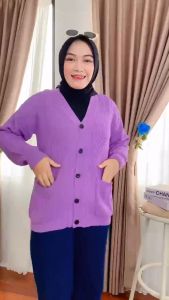 Cardigan rajut kancing wanita merisa outer atasan terbaru kekinian korea