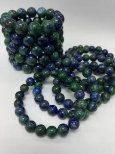 สร้อยแขนหินอซูไรต์ ขนาด 14มิล ช่วยให้จิตใจสงบ