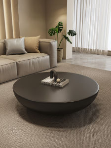 Italian Minimalist round Tea Table Living Room Designer Fancy Coffee Table Modern Light Luxury Ins Cream Style Coffee Table
