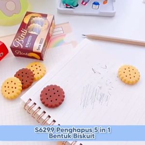PENGHAPUS PENSIL MOTIF BISCUIT/ ERASER PENCIL