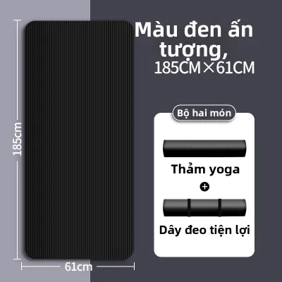 Thảm Yoga Nam Dày Chống Trượt Rộng Dài 10mm