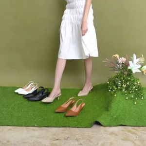 Nicholas Edison Heels Luxo Sepatu Pumps Slingback Wanita Hak Sedang Terbaru