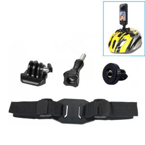 Vented Helmet Strap Mount for GoPro Hero 13 12 11 10 9 8 DJI Osmo Action 5 Pro 3 4 Insta360 X3 X4 Adjustable Bike Helmet Mount
