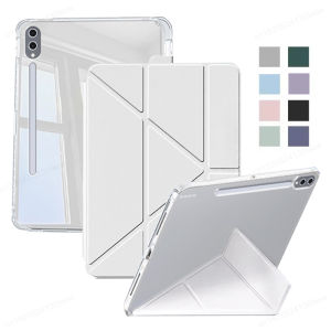 For Samsung Tab S10 S9 FE 10.9 Plus 12.4 13.1 inch Case Acrylic Back Cover For Galaxy Tab A9 Plus S9 fe 11" Pen Holder Cases