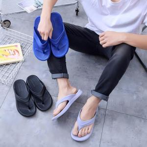 Mens Classy Flip-Flops Summer Casual Stylish Simple K-Style Pvc Plastic Flip-Flops Daily Outdoor Beach Comfortable Sandals for Men