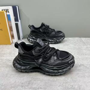 Retro Distressed Mens Sneakers Thick Sole Heightening Casual Sports Shoes Trendy Niche Design Dad Shoes Autumn New Style