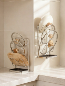 MODERN SWEETHOME | Kệ Treo Tường Đựng Nắp Nồi Thép Không Gỉ 304