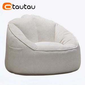 OTAUTAU Túi Đậu Chống Thấm Nước Pouf Cover Ngoài Trời Beanbag Ghế Ottoman Vườn Bãi Biển Sofa Giường Sắc SF116 Không Có Chất Độn