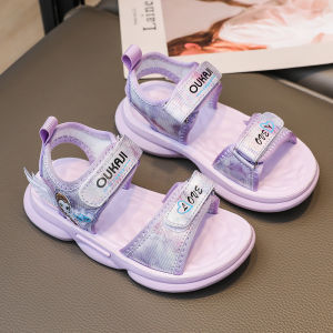 รองเท้าแตะกันลื่นสำหรับเด็กผู้หญิง รองเท้าชายหาดสำหรับเด็กผู้ชาย รองเท้าแตะแบบสวมสำหรับเด็กวัยกลางคนและโต รองเท้าเจ้าหญิงสไตล์เกาหลี