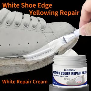 LOORSAN White Leather Repair Cream – Quick Fix Scratches Tears on Shoes Bags Sofa Long-Lasting Color Restorer Recolor Coating