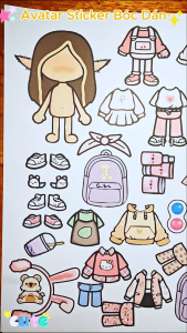 (38B)Bộ Avatar Sticker đồ chơi bóc dán đồ chơi handmade sáng tạo giúp bé tự tay làm đồ chơi